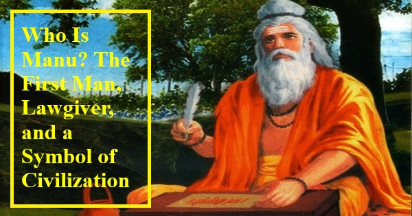 Illustration of Manu – The First Man and Lawgiver in Hindu Tradition