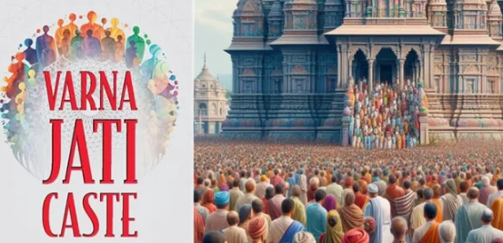 Comparison between the Varna system and caste system in Indian society